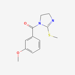 molecular formula C12H14N2O2S B2498094 (3-Methoxyphenyl)-(2-methylsulfanyl-4,5-dihydroimidazol-1-yl)methanone CAS No. 685127-11-1