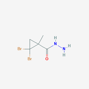 molecular formula C5H8Br2N2O B2498098 2,2-Dibromo-1-methylcyclopropanecarbohydrazide CAS No. 85426-53-5