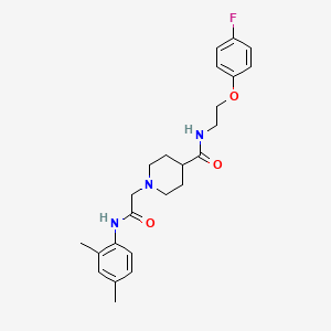 molecular formula C24H30FN3O3 B2498099 1-(2-((2,4-dimethylphenyl)amino)-2-oxoethyl)-N-(2-(4-fluorophenoxy)ethyl)piperidine-4-carboxamide CAS No. 1207053-94-8