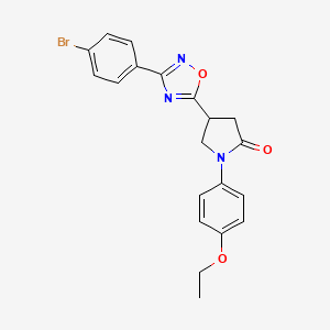 molecular formula C20H18BrN3O3 B2498103 4-[3-(4-溴苯基)-1,2,4-噁二唑-5-基]-1-(4-乙氧基苯基)吡咯烷-2-酮 CAS No. 941918-05-4