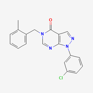 1-(3-Chlorophenyl)-5-[(2-methylphenyl)methyl]pyrazolo[3,4-d]pyrimidin-4-one