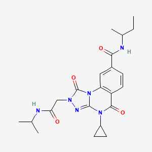 N-(sec-butyl)-4-cyclopropyl-2-(2-(isopropylamino)-2-oxoethyl)-1,5-dioxo-1,2,4,5-tetrahydro-[1,2,4]triazolo[4,3-a]quinazoline-8-carboxamide
