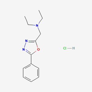 N-ethyl-N-((5-phenyl-1,3,4-oxadiazol-2-yl)methyl)ethanamine hydrochloride