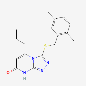 3-((2,5-dimethylbenzyl)thio)-5-propyl-[1,2,4]triazolo[4,3-a]pyrimidin-7(8H)-one