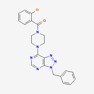 molecular formula C22H20BrN7O B2498111 1-{3-ベンジル-3H-[1,2,3]トリアゾロ[4,5-d]ピリミジン-7-イル}-4-(2-ブロモベンゾイル)ピペラジン CAS No. 920347-75-7