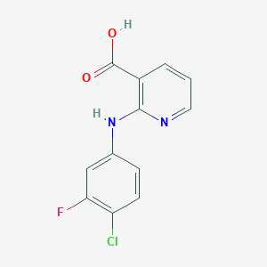 molecular formula C12H8ClFN2O2 B2498113 2-(4-Chloro-3-fluoroanilino)pyridine-3-carboxylic acid CAS No. 1293248-61-9