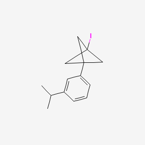 molecular formula C14H17I B2498116 1-Iodo-3-(3-propan-2-ylphenyl)bicyclo[1.1.1]pentane CAS No. 2287340-48-9