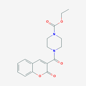 molecular formula C17H18N2O5 B2498122 ethyl 4-(2-oxo-2H-chromene-3-carbonyl)piperazine-1-carboxylate CAS No. 325779-19-9