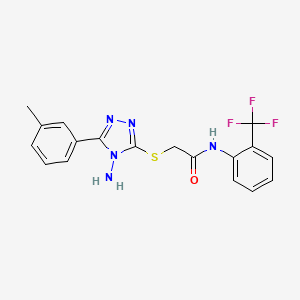 2-{[4-amino-5-(3-methylphenyl)-4H-1,2,4-triazol-3-yl]sulfanyl}-N-[2-(trifluoromethyl)phenyl]acetamide