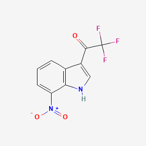 molecular formula C10H5F3N2O3 B2498128 2,2,2-Trifluoro-1-(7-nitro-3-indolyl)ethanone CAS No. 1260890-74-1