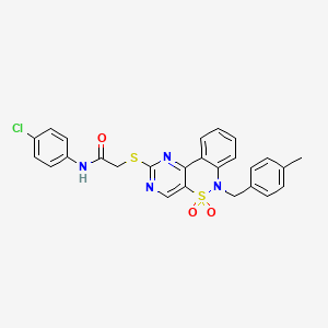 N-(4-chlorophenyl)-2-{[6-(4-methylbenzyl)-5,5-dioxido-6H-pyrimido[5,4-c][2,1]benzothiazin-2-yl]thio}acetamide