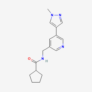 N-((5-(1-methyl-1H-pyrazol-4-yl)pyridin-3-yl)methyl)cyclopentanecarboxamide