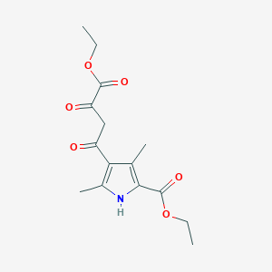 molecular formula C15H19NO6 B2498146 ethyl 4-(4-ethoxy-3,4-dioxobutanoyl)-3,5-dimethyl-1H-pyrrole-2-carboxylate CAS No. 52648-83-6
