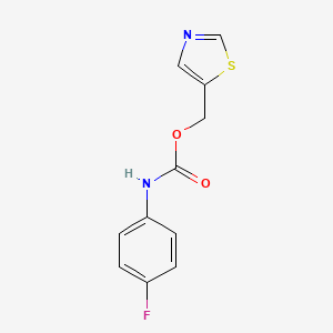 molecular formula C11H9FN2O2S B2498147 1,3-thiazol-5-ylmethyl N-(4-fluorophenyl)carbamate CAS No. 477846-03-0