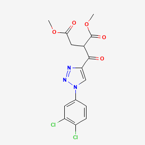 molecular formula C15H13Cl2N3O5 B2498149 二甲基2-{[1-(3,4-二氯苯基)-1H-1,2,3-三唑-4-基]羰基}琥珀酸酯 CAS No. 882748-15-4