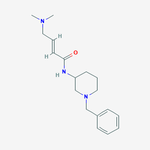 molecular formula C18H27N3O B2498150 (E)-N-(1-Benzylpiperidin-3-yl)-4-(dimethylamino)but-2-enamide CAS No. 2411323-24-3