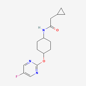 2-cyclopropyl-N-((1r,4r)-4-((5-fluoropyrimidin-2-yl)oxy)cyclohexyl)acetamide