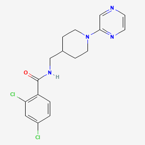 2,4-dichloro-N-((1-(pyrazin-2-yl)piperidin-4-yl)methyl)benzamide
