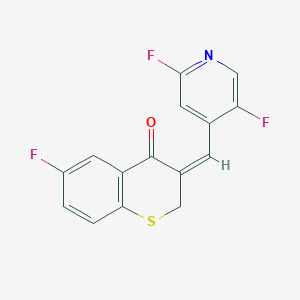 (3E)-3-[(2,5-Difluoropyridin-4-yl)methylidene]-6-fluorothiochromen-4-one