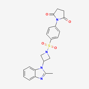 1-[4-[3-(2-Methylbenzimidazol-1-yl)azetidin-1-yl]sulfonylphenyl]pyrrolidine-2,5-dione