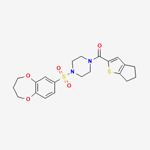 1-{4H,5H,6H-cyclopenta[b]thiophene-2-carbonyl}-4-(3,4-dihydro-2H-1,5-benzodioxepine-7-sulfonyl)piperazine