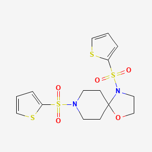 4,8-Bis(thiophen-2-ylsulfonyl)-1-oxa-4,8-diazaspiro[4.5]decane