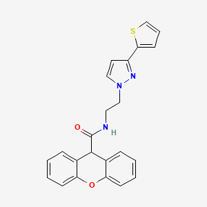 N-(2-(3-(thiophen-2-yl)-1H-pyrazol-1-yl)ethyl)-9H-xanthene-9-carboxamide