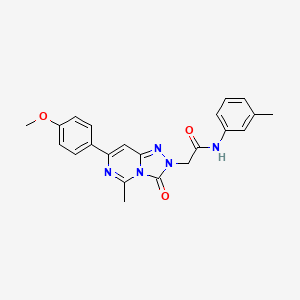 molecular formula C22H21N5O3 B2498188 2-[7-(4-methoxyphenyl)-5-methyl-3-oxo[1,2,4]triazolo[4,3-c]pyrimidin-2(3H)-yl]-N-(3-methylphenyl)acetamide CAS No. 1251697-44-5