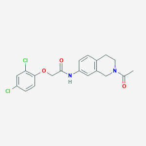 molecular formula C19H18Cl2N2O3 B2498198 N-(2-acetyl-1,2,3,4-tetrahydroisoquinolin-7-yl)-2-(2,4-dichlorophenoxy)acetamide CAS No. 955704-85-5