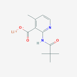 molecular formula C12H15LiN2O3 B2498199 锂；2-(2,2-二甲基丙酰氨基)-4-甲基吡啶-3-羧酸酯 CAS No. 2095411-12-2