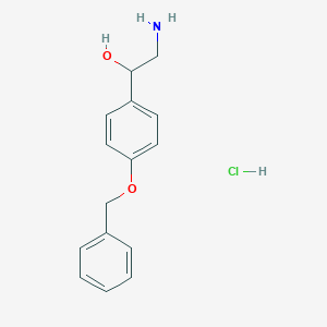 molecular formula C15H18ClNO2 B024982 2-Amino-1-(4-phenylmethoxyphenyl)ethanol;hydrochloride CAS No. 110039-04-8