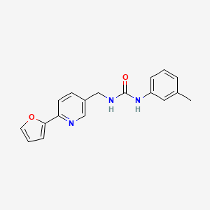 molecular formula C18H17N3O2 B2498200 1-((6-(Furan-2-yl)pyridin-3-yl)methyl)-3-(m-tolyl)urea CAS No. 2034307-00-9