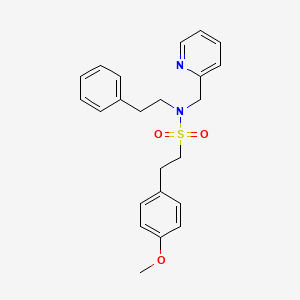 molecular formula C23H26N2O3S B2498204 2-(4-methoxyphenyl)-N-phenethyl-N-(pyridin-2-ylmethyl)ethanesulfonamide CAS No. 1286698-94-9