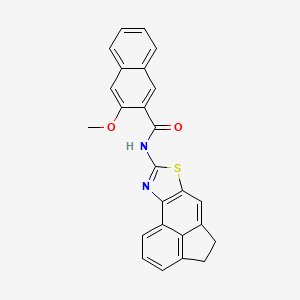 molecular formula C25H18N2O2S B2498216 N-(4,5-dihydroacenaphtho[5,4-d]thiazol-8-yl)-3-methoxy-2-naphthamide CAS No. 361173-53-7