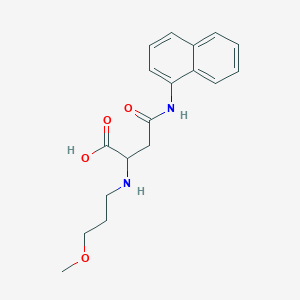 molecular formula C18H22N2O4 B2498221 2-((3-Methoxypropyl)amino)-4-(naphthalen-1-ylamino)-4-oxobutanoic acid CAS No. 1047678-60-3