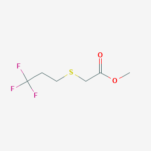 molecular formula C6H9F3O2S B2498228 Methyl 2-(3,3,3-trifluoropropylthio)acetate CAS No. 1086277-19-1