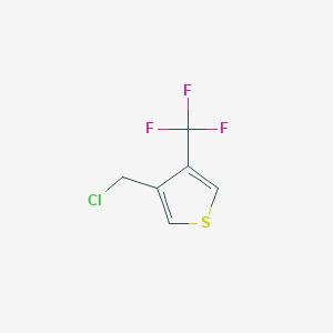 molecular formula C6H4ClF3S B2498230 3-(氯甲基)-4-(三氟甲基)噻吩 CAS No. 1849268-35-4