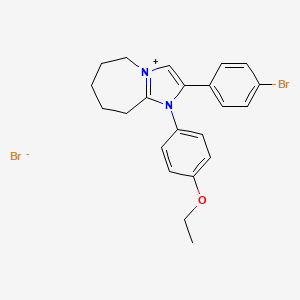 molecular formula C22H24Br2N2O B2498231 2-(4-溴苯基)-1-(4-乙氧基苯基)-6,7,8,9-四氢-5H-咪唑并[1,2-a]吲哚-1-铵 溴化物 CAS No. 352200-51-2