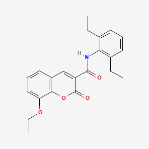 molecular formula C22H23NO4 B2498232 N-(2,6-diethylphenyl)-8-ethoxy-2-oxo-2H-chromene-3-carboxamide CAS No. 899981-86-3