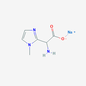 molecular formula C6H8N3NaO2 B2498233 Sodium;2-amino-2-(1-methylimidazol-2-yl)acetate CAS No. 2140305-27-5