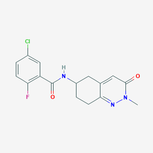 5-chloro-2-fluoro-N-(2-methyl-3-oxo-2,3,5,6,7,8-hexahydrocinnolin-6-yl)benzamide