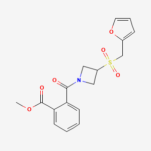 Methyl 2-(3-((furan-2-ylmethyl)sulfonyl)azetidine-1-carbonyl)benzoate