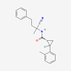 (1R,2R)-N-(2-Cyano-4-phenylbutan-2-yl)-2-(2-methylphenyl)cyclopropane-1-carboxamide