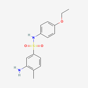 molecular formula C15H18N2O3S B2498249 3-amino-N-(4-ethoxyphenyl)-4-methylbenzenesulfonamide CAS No. 568555-20-4