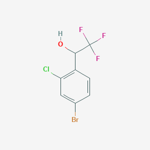 molecular formula C8H5BrClF3O B2498254 1-(4-Bromo-2-chlorophenyl)-2,2,2-trifluoroethan-1-ol CAS No. 1598355-16-8