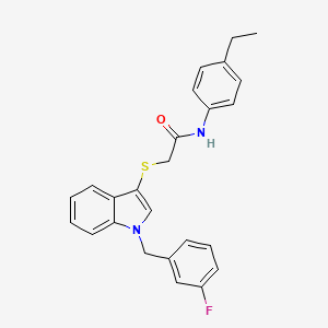 N-(4-ethylphenyl)-2-[1-[(3-fluorophenyl)methyl]indol-3-yl]sulfanylacetamide
