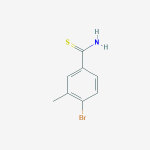 molecular formula C8H8BrNS B2498263 4-BROMO-3-METHYLBENZENE-1-CARBOTHIOAMIDE CAS No. 41963-21-7