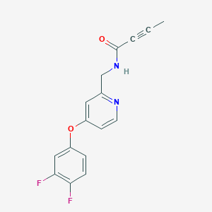 N-[[4-(3,4-Difluorophenoxy)pyridin-2-yl]methyl]but-2-ynamide
