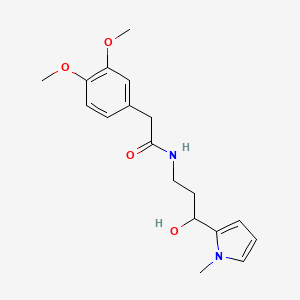 2-(3,4-dimethoxyphenyl)-N-(3-hydroxy-3-(1-methyl-1H-pyrrol-2-yl)propyl)acetamide
