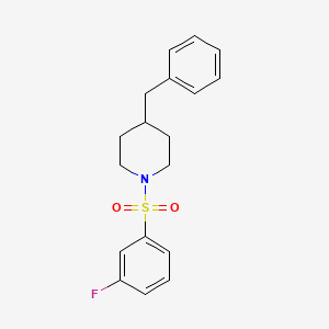 4-Benzyl-1-(3-fluorophenyl)sulfonylpiperidine